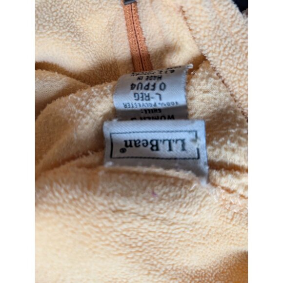 L.L. Bean Womens Yellow Full-Zip Fleece Jacket W/ Pockets Size L - Picture 6 of 9